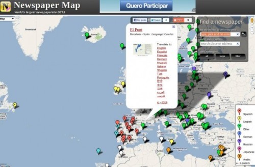 newspaper map